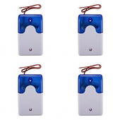 4X Mini ενσύρματη προειδοποιητική σειρήνα DC12V Ηχητικός συναγερμός που αναβοσβήνει Φως Ήχος Σειρήνη Κόρνα Σύστημα Συναγερμού Ασφαλείας 115Db