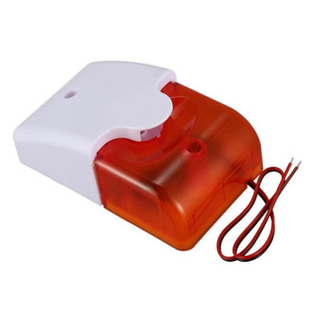 6X Mini ενσύρματη προειδοποιητική σειρήνα Strobe Durable DC 12V Sound Alarm Αναβοσβήνει Φως Ήχος Σειρήνα 115Db Πορτοκαλί