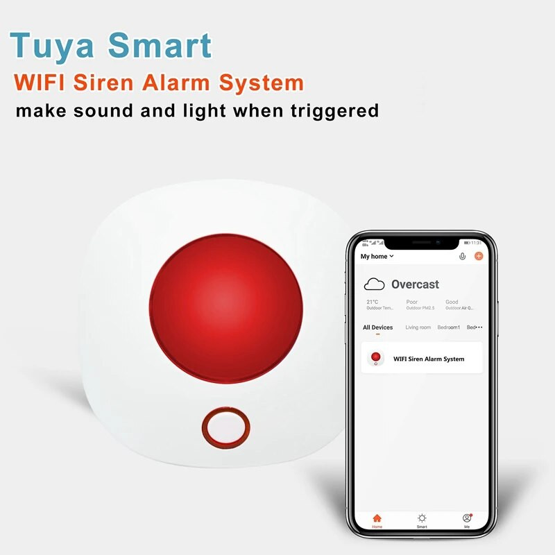 Sirene de alarmă fără fir Sunet și lumină de securitate Gazdă de alarmă 110DB Gazdă pentru sisteme de alarmă de securitate la domiciliu (priză UE)