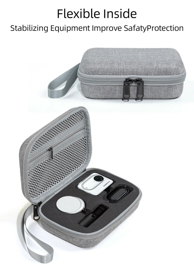 Skirta „Insta 360 GO 3“ laikymo krepšiui, nešiojamam dėklui, rankinei Kelioninio veiksmo fotoaparato apsauginės dėžutės kameros priedai