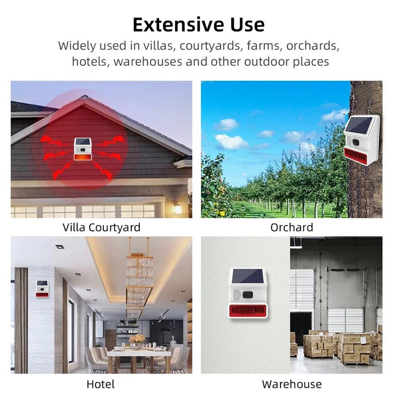 PGST-523R kodu turvasignalisatsioon, 433MHz juhtmevaba kõlar, väljas vilkuv päikesealarm, juhtmevaba vargusvastane süsteem, WIFI, GSM