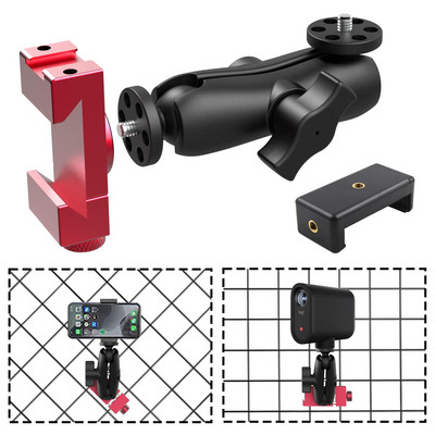 Nadograđeni aluminijski nosač za ogradu za DSLR kameru, rotacija od 360 stupnjeva, čarobna stezaljka za ruku za bejzbol nogometnu mrežu/lanac, nosač telefona