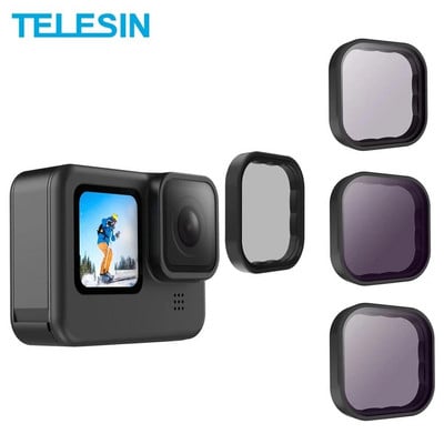 TELESIN Za GoPro ND8 ND16 ND32 CPL leće Filter Set Okvir od aluminijske legure za GoPro Hero 9 10 11 Akcijska kamera ND Dodatak za leće