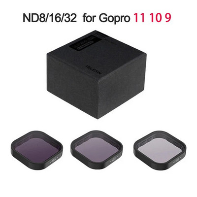 TELESIN GoPro ND8 ND16 ND32 CPL objektívszűrő készlet alumínium ötvözet váz GoPro Hero 9 10 11 akciókamera ND objektív tartozékhoz