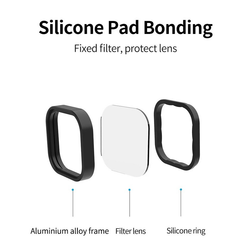 TELESIN GoPro ND8 ND16 ND32 CPL objektívszűrő készlet alumínium ötvözet váz GoPro Hero 9 10 11 akciókamera ND objektív tartozékhoz