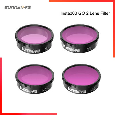 Sunnylife Insta360 GO3 objektiivifilter ND4 ND8 ND16 ND32 ND filtrite komplekt ND4 8 16 32 Insta360 GO 2 tegevuskaamera tarvikud