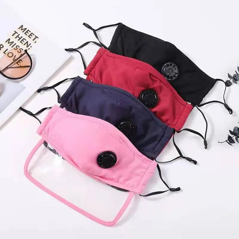 Arcmaszk légzőszeleppel Arcmaszk Gag Shielddel Női Újrafelhasználható ápolás Biztonsági védelem Női maszkok Halloween arcra