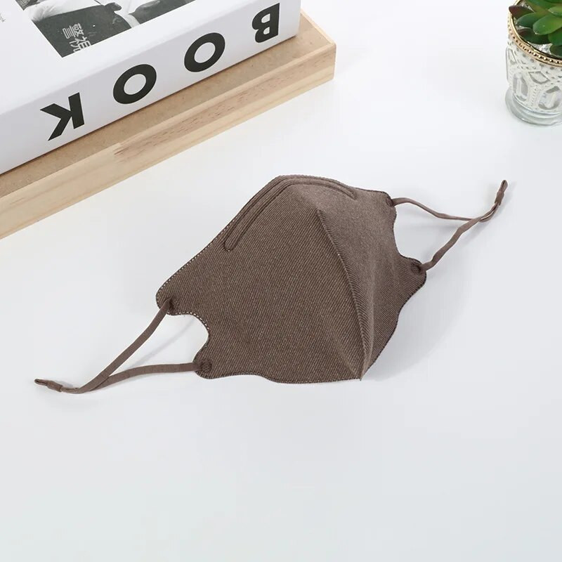 Ühevärviline Lihtne reguleeritav kõrva külge kinnitatav ülielastne täiskasvanute mask Nahasõbralik riidest puuvillane mask