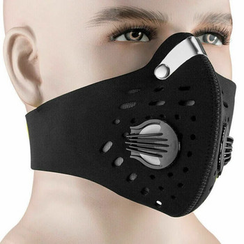 Спорт на открито Маски за лице за многократна употреба за мъже Прахоустойчиви маски Маска за прах с активен въглен с допълнителен филтър Памук Хелоуин Косплей