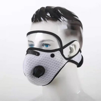 Колоездене Защитен колан Филтърна маска Бягане на открито Спорт Прахоустойчива Топла маска Подвижна леща