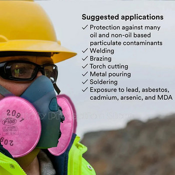 7502 2091 P100 Индустриална работна маска 7 в 1 костюм боя маска против прах респиратор спрей филтри за прах респиратор за 3 м 7502 маска