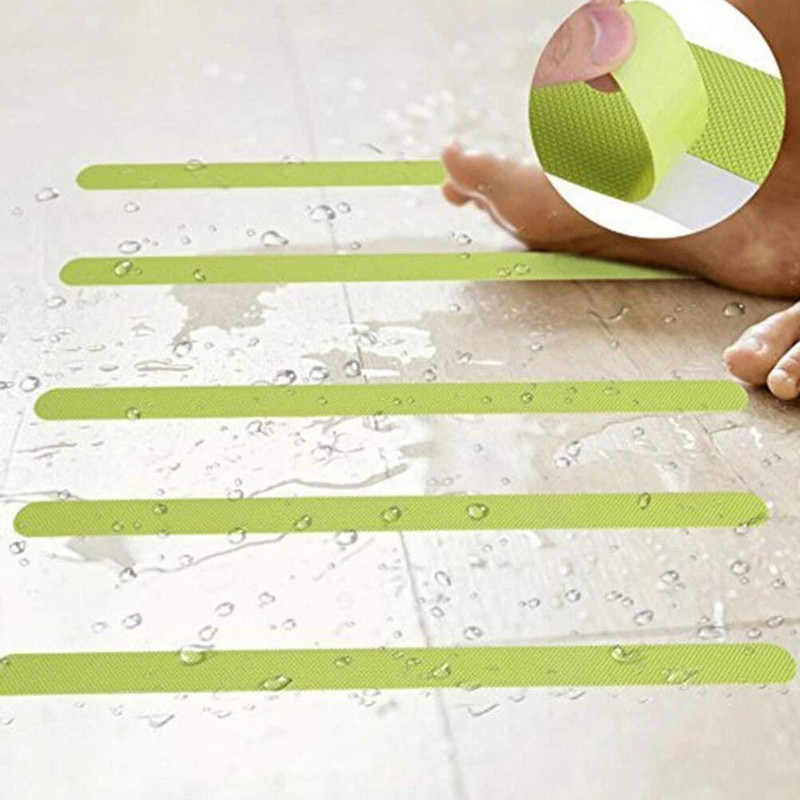 24 vnt Neslystantys lipdukai Neslystanti juosta Neslystanti sauga Atspindinčios PEVA juostelės laiptų rankenos Fluorescencinės juostos blizga