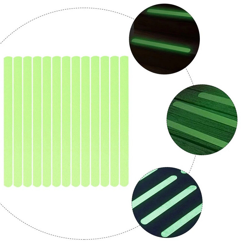 24 vnt Neslystantys lipdukai Neslystanti juosta Neslystanti sauga Atspindinčios PEVA juostelės laiptų rankenos Fluorescencinės juostos blizga