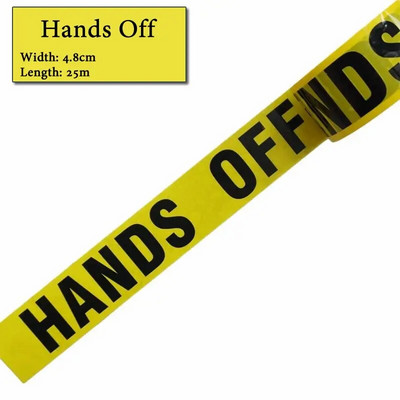 1/rull 48mm*25m Hoiatussildid Parkimine Keelatud Käed eemal Tööohutus Kleebis Opp Teibid DIY kleebis laotehase koolile