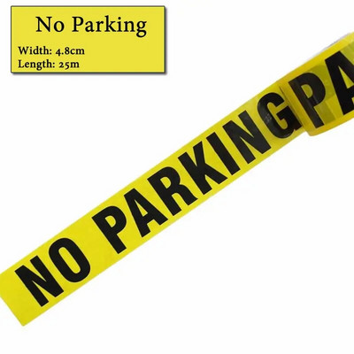 1/rull 48mm*25m Hoiatussildid Parkimine Keelatud Käed eemal Tööohutus Kleebis Opp Teibid DIY kleebis laotehase koolile