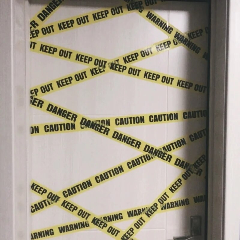 1/rola 48 mm * 25 m trake sa znakovima upozorenja Zabranjeno parkiranje Ruke dalje od posla Sigurnosne ljepljive Opp trake DIY naljepnica za skladište tvornica škola