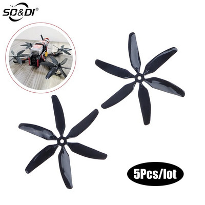 10pcs 504060 Six-blade Propeller CW CCW 5 Inch Propellers Blade For FPV Quadcopter Racing RC Drones Propellers Blade