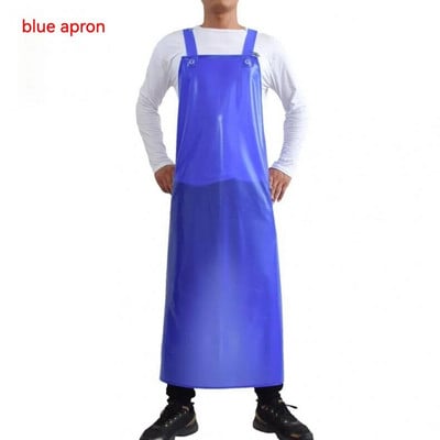 PVC pántos kötény vízálló olaj vastagítja és meghosszabbítja a kopásálló konyhai nagy kötényt Élelmiszer vízi munkavédelmi kötény