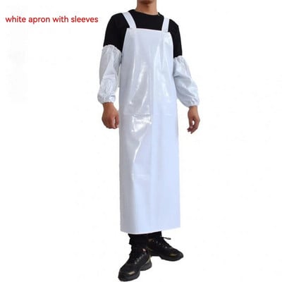 PVC pántos kötény vízálló olaj vastagítja és meghosszabbítja a kopásálló konyhai nagy kötényt Élelmiszer vízi munkavédelmi kötény