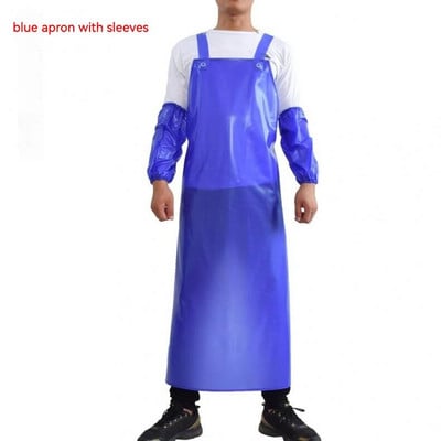 PVC pántos kötény vízálló olaj vastagítja és meghosszabbítja a kopásálló konyhai nagy kötényt Élelmiszer vízi munkavédelmi kötény