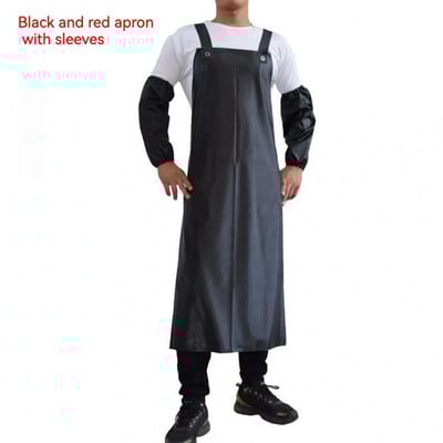 PVC pántos kötény vízálló olaj vastagítja és meghosszabbítja a kopásálló konyhai nagy kötényt Élelmiszer vízi munkavédelmi kötény