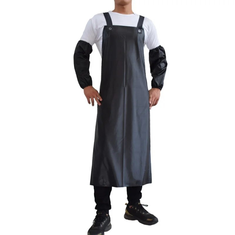 PVC pántos kötény vízálló olaj vastagítja és meghosszabbítja a kopásálló konyhai nagy kötényt Élelmiszer vízi munkavédelmi kötény