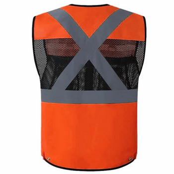 Светлоотразителна защитна светлоотразителна жилетка с висока видимост Персонализирано персонализирано работно облекло за нощно колоездене за строителни работници