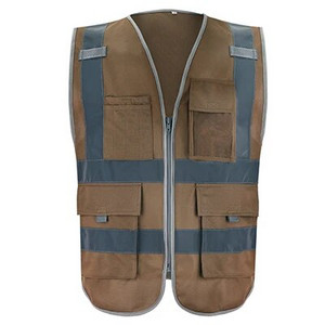 SFvest Safety Šviesą atspindinti liemenė vyrų saugos darbo apranga darbo liemenė įrankių kišenės geltona mėlyna liemenė nemokamas pristatymas