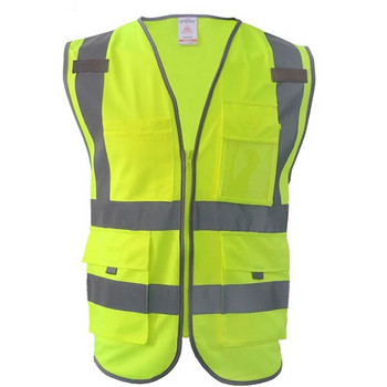 SFvest Safety Ανακλαστικό γιλέκο ανδρική ενδυμασία εργασίας εργασιακή ασφάλεια γιλέκο εργασίας τσέπες εργαλείου κίτρινο μπλε γιλέκο δωρεάν αποστολή