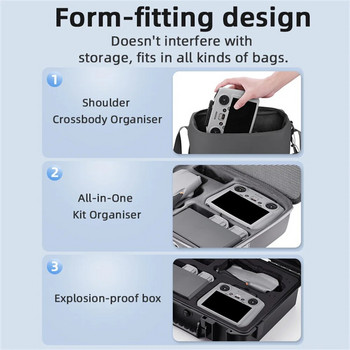 Силиконова мека чанта за DJI Air 3 RC-2 Дистанционно управление Skin Case Body Защитно покритие Черен/Сиво Бял Защитен предпазител против падане