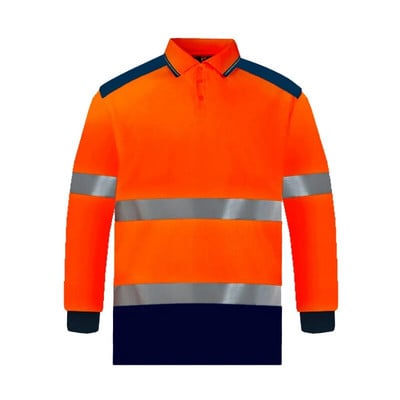 Cămașă polo de siguranță cu mâneci scurte în două tonuri Cămașă reflectorizantă de înaltă vizibilitate, cu buzunare Cămașă de lucru înaltă vizibilitate