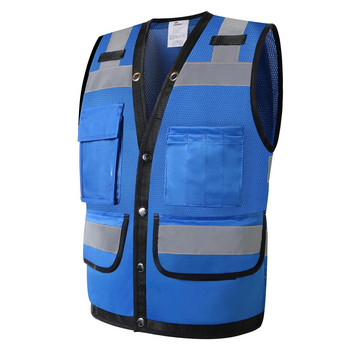Hi Vis Mesh Safety Vest Reflective Surveryor Safety vest Reflector Работно облекло с висока видимост за мъже, жени