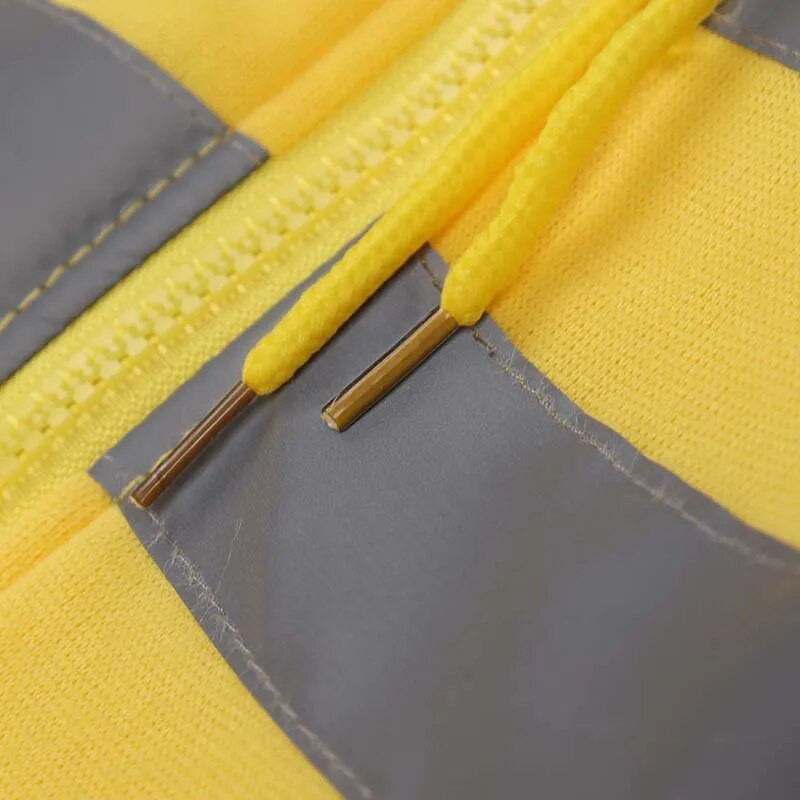 Безопасен светлоотразителен суитшърт Мъжки зимни суичъри с цип Суичъри с качулка Мъжки суичъри с качулка Мъжки черни суичъри с качулка за мъже Работно облекло