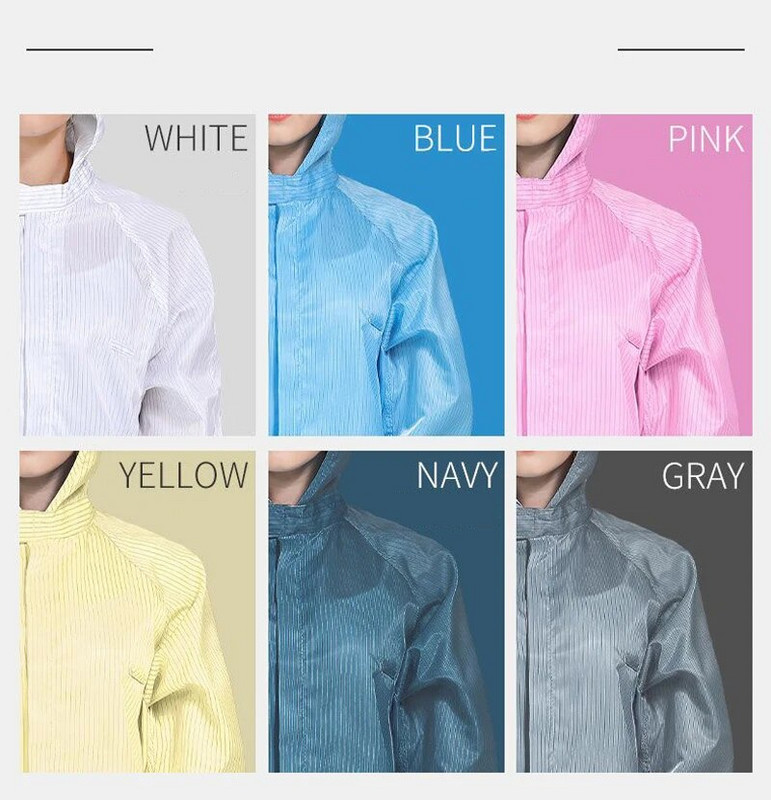 Combinație de protecție sanitară unisex Combinație cu fermoar Hazmat Îmbrăcăminte pentru cameră curată Îmbrăcăminte rezistentă la praf Îmbrăcăminte statică Protecție la locul de muncă