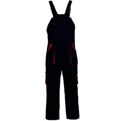 Kombinezonai su antkrūtiniu, vyriški, moteriški, darbiniai drabužiai, didesnio dydžio apsauginiai kombinezonai, juostelės, kombinezonas, kelios kišenės, vienodos rankovės krovininės kelnės
