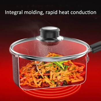 Κατσαρόλα Θερμικής κουζίνας Αντικολλητικό σκεύος κουζίνας Γάλα Noodles Κατσαρόλες Επικάλυψη Κατσαρόλας με Κάλυμμα Ταψί Μονής Χερού Σπίτι