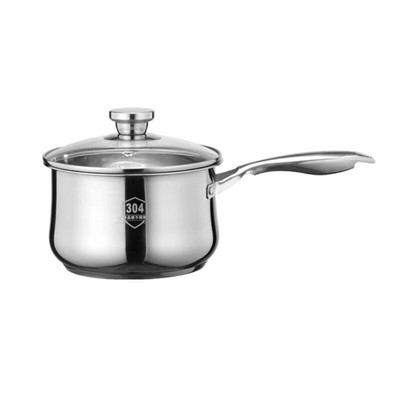 304 Nerūdijančio plieno sriubos puodas su dangteliu, rankena, išsilieję mini pieno puodai, atsparūs nuplikimui puodai, virtuvės reikmenys