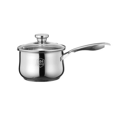 304 Nerūdijančio plieno sriubos puodas su dangteliu, rankena, išsilieję mini pieno puodai, atsparūs nuplikimui puodai, virtuvės reikmenys