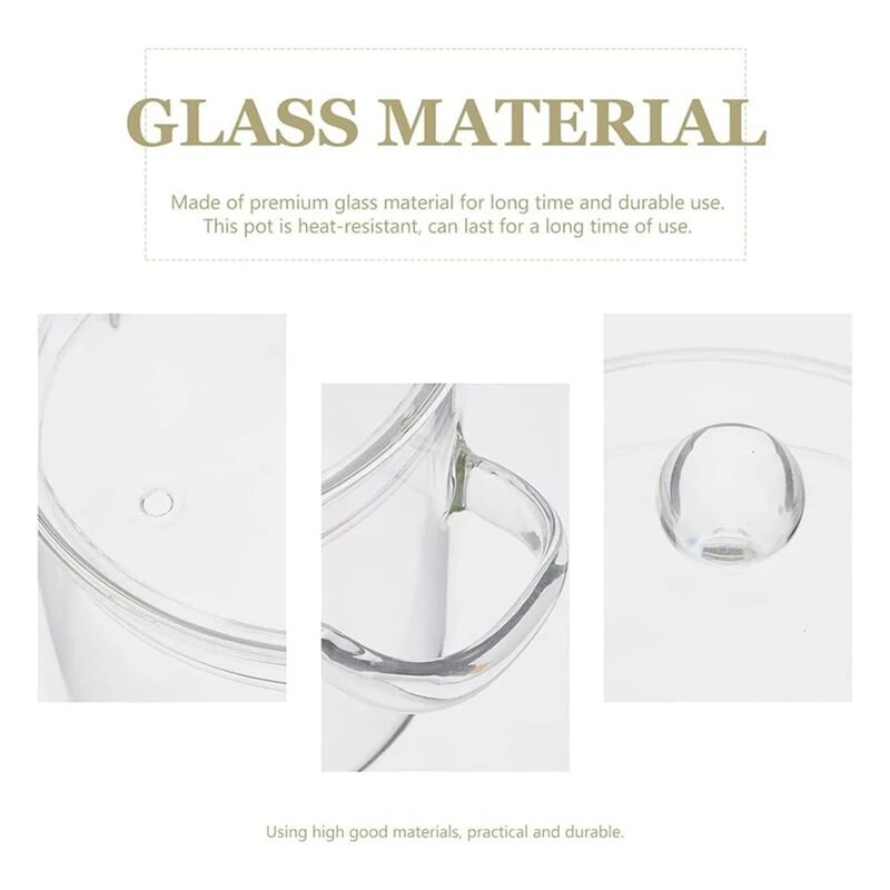 Stakleni lonac s poklopcem, lonac za kuhanje s poklopcem i ručkom Lonac za kuhanje Prozirni lonac za juhu Visoki borosilikat