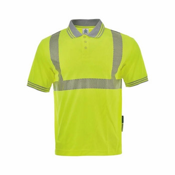 Поло тениска с висока видимост, предпазна риза с къс ръкав за мъже, жени, работно облекло