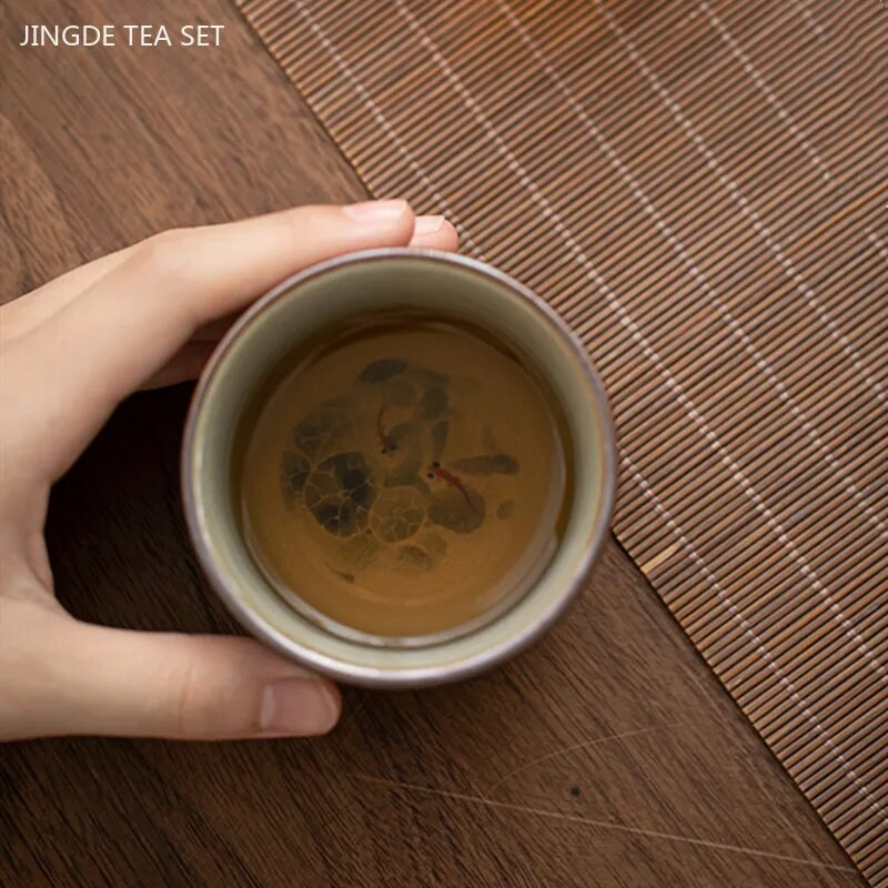 110 ml Jingdezhen plavo-bijela porculanska šalica za čaj Antikna keramička glavna šalica Prijenosna osobna jedna šalica Prilagođeni dodaci za čaj