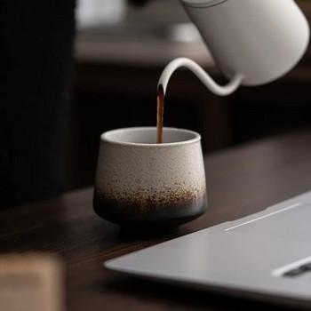 Каминови изделия Ретро Master Cup Art Espresso Cup Японски стил Personality Kiln Baked Single Teacup Mug Китайска чаша Tea Bowl