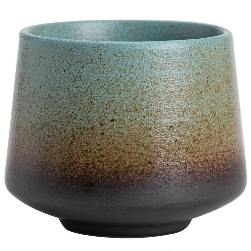 Kamenina Retro Master Cup Umjetnička šalica za espresso japanski stil Osobnost Pečena u peći Jedna šalica za čaj Kineska šalica Zdjela za čaj