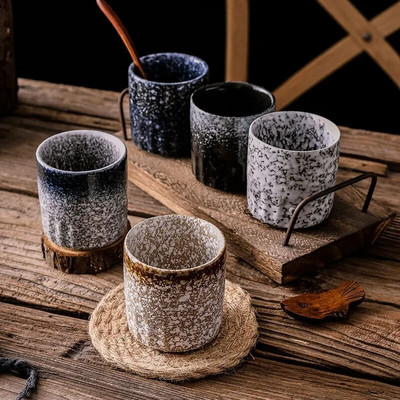 Απογευματινό φλιτζάνι τσαγιού κεραμικής 100ml Ιαπωνική ρετρό κεραμική κούπα καφέ σούσι Εστιατόριο Φλιτζάνια νερού γάλακτος Κύπελλο κρασιού Sake