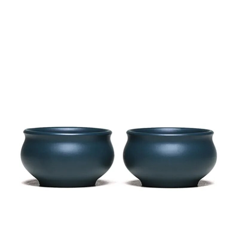 2 τεμάχια/σετ Αυθεντικό Yixing Raw Ore Purple Clay Φλυτζάνι τσαγιού Χειροποίητο Boutique Tea Bowl Master Tea Cup Αξεσουάρ κινέζικο σετ τσαγιού 40ml