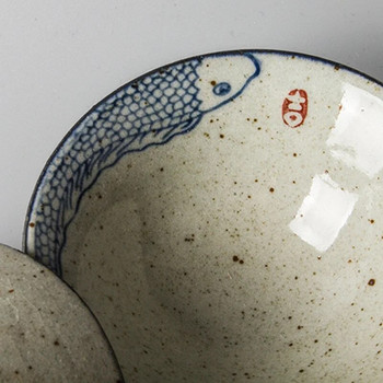 70ml Vintage ζωγραφισμένα στο χέρι Ιαπωνικά φλιτζάνια αγγειοπλαστικής ψαριού Σετ φλιτζάνι τσαγιού Teaware καπέλο αιχμηρό μπολ για κούπες τσαγιού τελετής τσαγιού