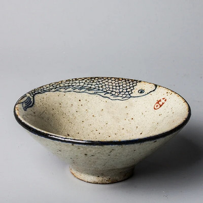 Set de căni de ceai, cești de ceramică de pește japonez pictat manual de epocă de 70 ml, pălărie, bol ascuțit pentru ceremonia ceaiului, căni de ceai