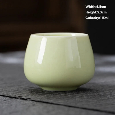 1db 115 ml-es kerámia KungFu teáscsésze Kis kávéscsészék Irodai és otthoni Porcelán teáscsésze Kerámia utazási bögre Kerámia vizes csésze