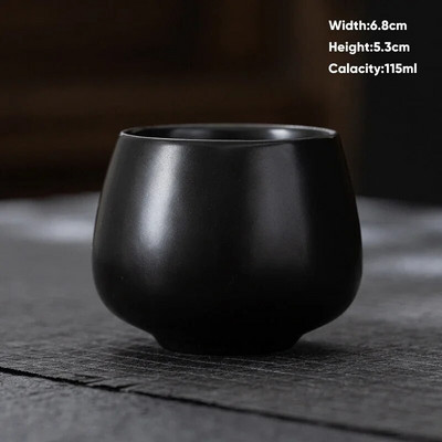 1db 115 ml-es kerámia KungFu teáscsésze Kis kávéscsészék Irodai és otthoni Porcelán teáscsésze Kerámia utazási bögre Kerámia vizes csésze