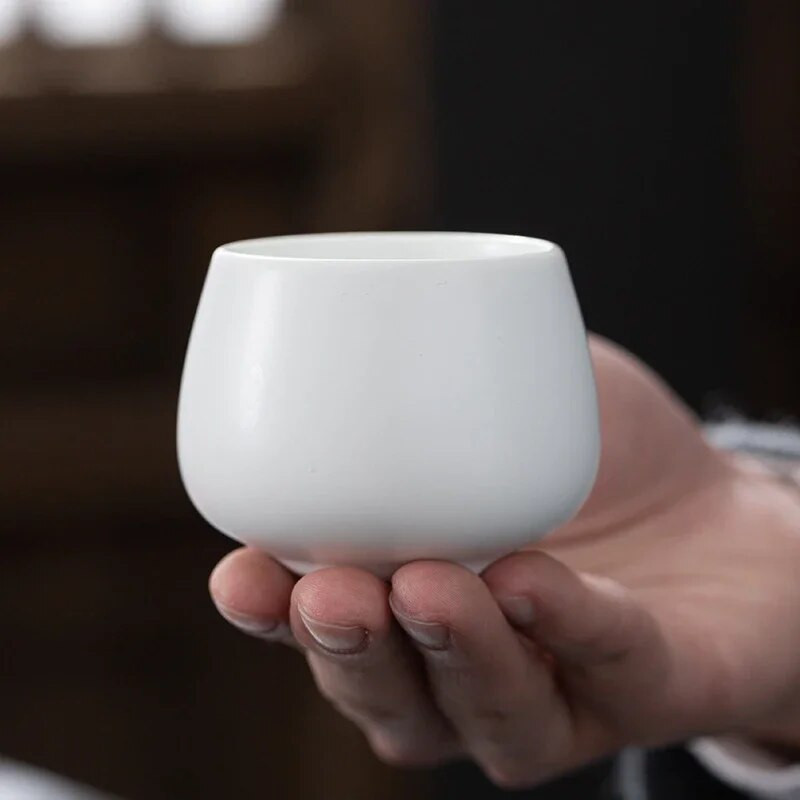 1db 115 ml-es kerámia KungFu teáscsésze Kis kávéscsészék Irodai és otthoni Porcelán teáscsésze Kerámia utazási bögre Kerámia vizes csésze